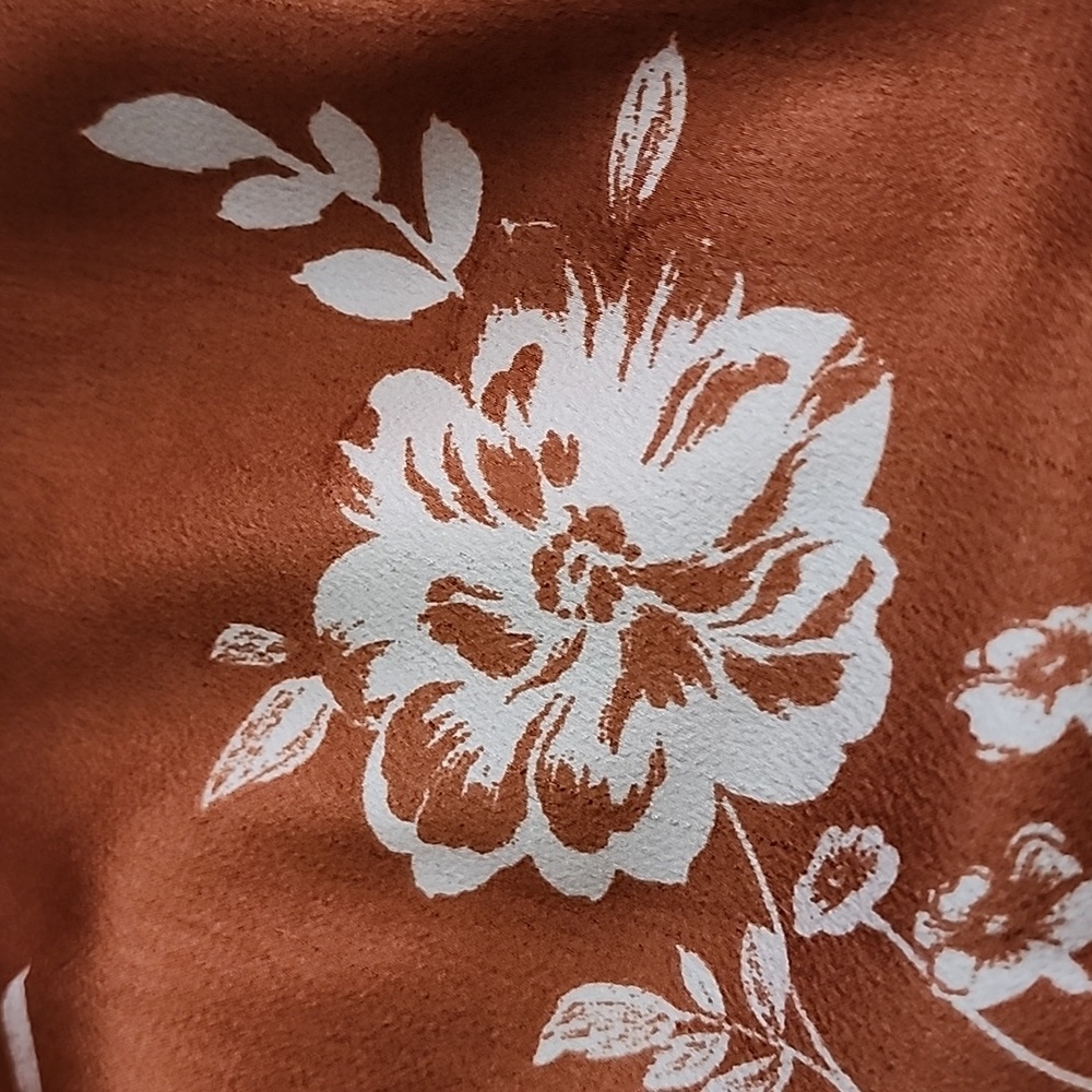 New bohme Rust Floral Maxi Dress, NWT, Size Large - Picture 10 of 11
